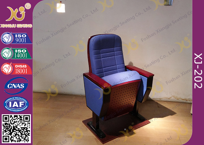 Cross Line Back Auditorium Chair Seating For Conference / Church Hall