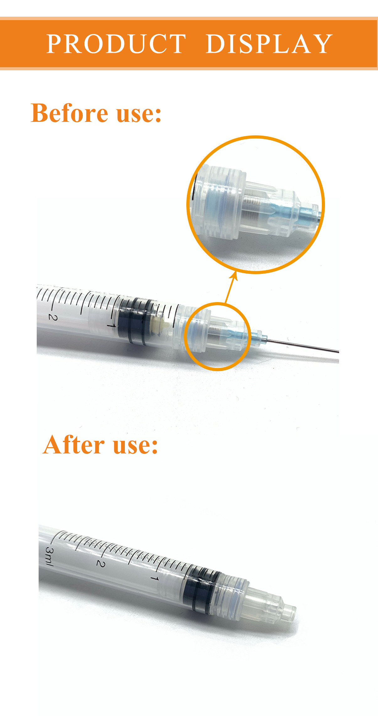 2ml 3ml 8ml Auto Disable Ad Syringes Sterile Safety Syringe With Needle