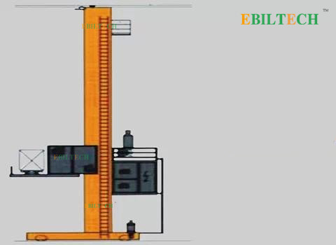 Labor Saving ASRS Systems Stacker Crane Powder Coated Finish For Warehouse