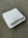 9inch biodegradable disposable clamsell cardboard box 3 compartment fast food