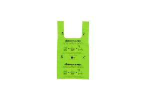 China T Shirt Fully Compostable Shopping Bags 30 + 20 X 52 CM No Pollution factory
