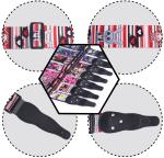 5Cm Width Leather Head Polyester Custom Printed Guitar Straps Accessories For