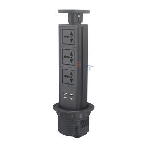 China Wear Resistant Aluminum Kitchen Pop Up Tower Socket factory