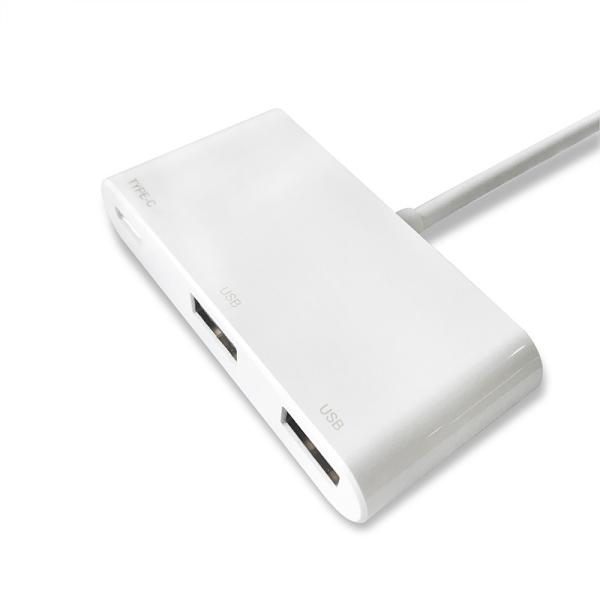 China White Macbook Plastic USB C To USB 3.0 Hub Multiport L75 * W38 * H15MM factory