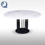 Metal frame Round 150cm Dining Table Sintered Stone Top for dining room