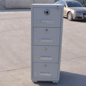 China 2/3/4 Drawer Fireproof Vertical Steel Filing Cabinet Adjustable Suspension Slats factory