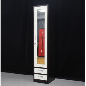 China Black And White Metal Wardrobe Lockers With 2 Drawer factory