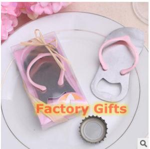 China Custom Beach Wedding Party Favors Pink Rubber Slipper Shape Bottle Opener factory