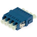 LC Quad Single Mode Multimode Flangeless Fiber Optic Adapter For Telecom