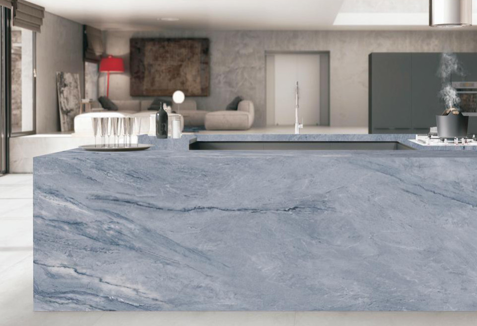 160x320cm Sintered Stone Slabs Living Room Non - Slip Rock Tile Gray