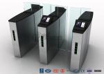 Access Control Turnstile Security Gates Tempered Glass Sliding Material