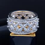 925 Sterling Silver Princess Tiara Crown Sparkling Love Heart CZ Rings for Women