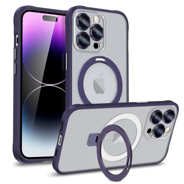 Matt Skin Full Lens Cover Anti Slip Magnetic Wireless Charger Phone Case for