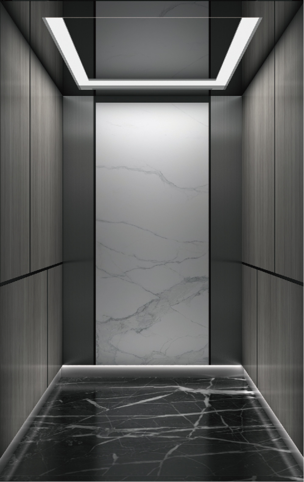 Commercial MRL Shopping Mall Elevator With Fire Lift