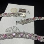 Custom 925 Silver Moissanite Cuban Link Chain Jewelry Hip Hop Diamond