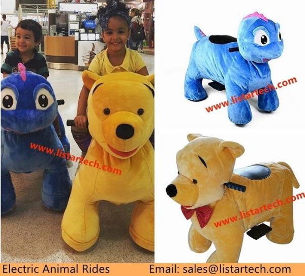 Motorized Plush Animals Walking Electric Toys Animal on Rides for Amusement