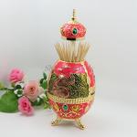 Shinny Gifts Home Decor Metal Craft Gifts Antique Metal Toothpick Holder