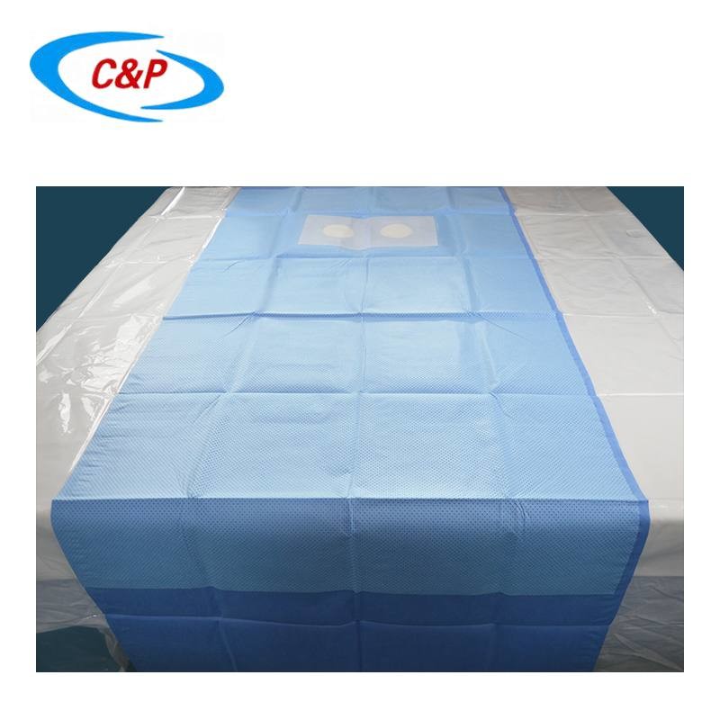 Blue SMS Disposable Angiography Surgical Drape Kit For Hospital Manufacturer