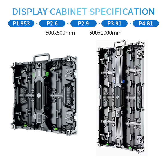 250*250mm Module Size Indoor Rental LED Display 500*500mm Cabinet Size LED Video Wall for Events