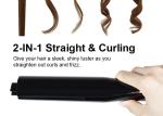 Twisted 2 In 1 Hair Straightener And Curler Lcd Display Fast PTC Heating