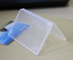 White Translucent Hard Plastic Badge Holder , Rigid Name Badge Printer