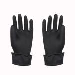 Black Safety Industrial Rubber Gloves Reusable For Additional Protection