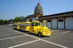 42 Seater Mini Trackless Train With Metal Structure Beam 76 KW Rated Power