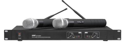 8600 infrared PRO UHF DUAL cordless wireless microphone system PLL  Rack-Mountable 2MICS