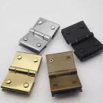 Frameless Square Shower Hinge in Stainless Steel for Polish Stain Black Glass