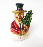 Christmas Snowman Metal Jewelry Box
