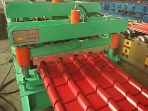 China Hydraulic Roof Tile Making Machine , Corrugated Iron Machine With Automatic Control System factory