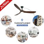 OEM of Dimmable Ceiling Fan with Wooden Blades and 3000k/4000k/6000k Color