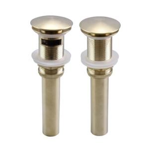 China Polished Nickel Pop Up Drain Assembly Bathroom Drainage Fittings Gold Plate factory