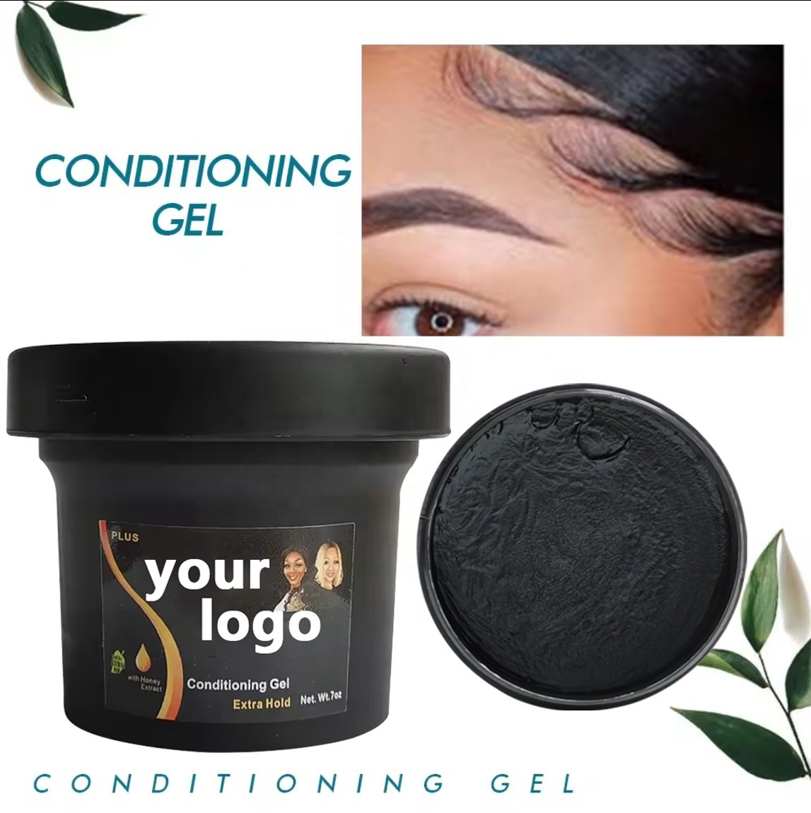 7oz Private Label Long Lasting Edge Control Strong Hold Hair Styling Gel Professional Hair Styling Gel