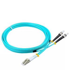 China LC - ST Fiber Optic Patch Cord Duplex UPC APC 2.0mm PVC OM3 Blue factory