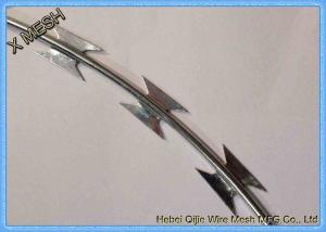 China Bto-22 Cross Type Concertina Razor Wire / Barbed Wire Security Fence factory