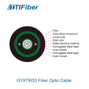 China GYXTW53 Ourdoor optical fiber Cable Double Sheat Steel Wire factory