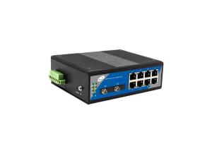 China Industrial Cascading Ethernet Fiber Switch 8 10/100Mbps Ethernet and 2 Gigabit Optical Ports factory