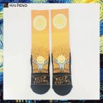 Blank Polyester Sublimation Printed Socks Digital Printed Socks Custom