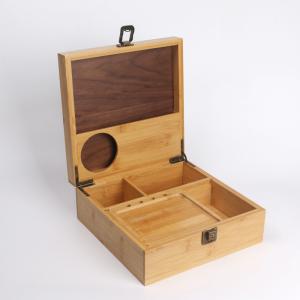 China Handmade Timber Jewelry Box 100% Bamboo Storage Box Wooden Watch Box factory