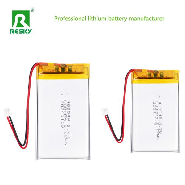 Rechargeable Li-Polymer Battery 403048 3.7V 600mAh 2.22wh Lithium Cell For Wareable Device
