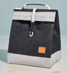 Washable Kraft Paper Insulated Cooler Lunch Bag Brown Grey Colored Reusable With