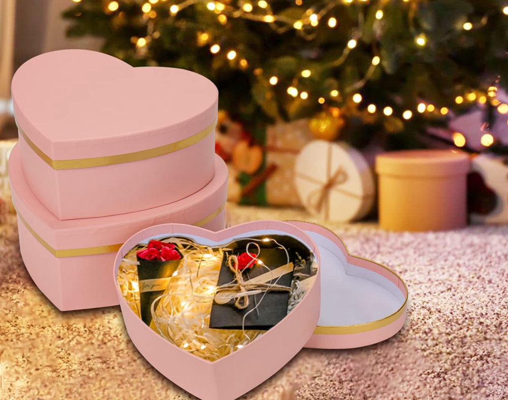 Custom Order Luxury Love Heart Shape Cosmetics Gift Packaging Paper Box For Wedding Gift