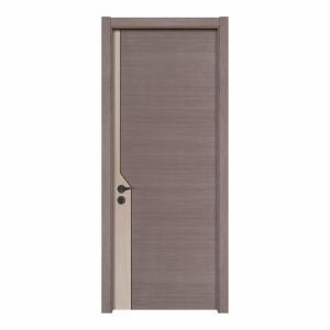 China 6 Layer HDF Cherry Wood Doors Interior Room Door Crackproof 80mm Width factory