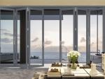 Soundproof Aluminium Folding Door Black Aluminium Bifold Doors