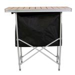 Lightweight Bamboo Tabletop Picnic Storage Cabinet for Outdoor Garden Patio