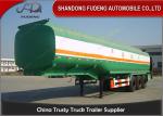 Steel Fuel Tanker Semi Trailer For Petrol / Diesel / Crude Oil Transportation