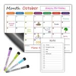 Magnetic Dry Erase Reusable Daily Weekly Monthly Planner Set 17x11'' A3 A4