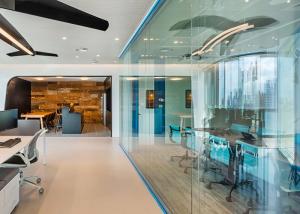 China easy installation temperd glass partition aluminum partition double layer glass factory