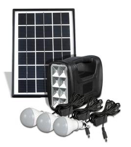 China Portable Mini Outdoor Solar Power Lighting System With AC Charging Lead Acid Battery 5W Solar Power Generator SL0605 factory